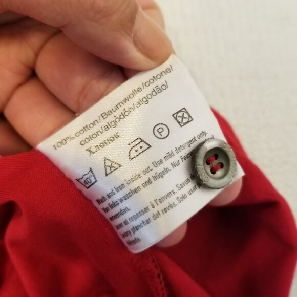 Vintage Boss Hugo Boss Golf Red Polo T-shirt Cotton Large Men Shirt White Accent - Picture 9 of 11